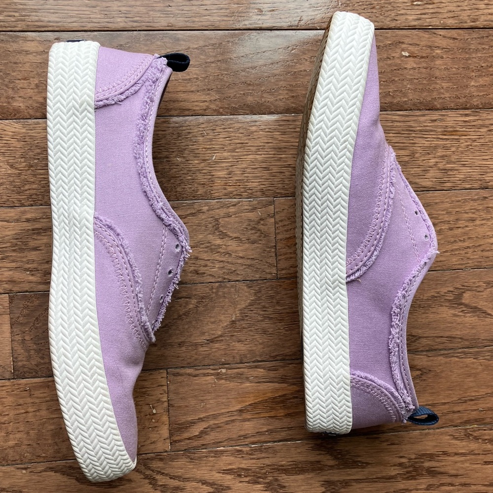 Sperry lilac women’s top-sider slip on shoes - Picture 3 of 9